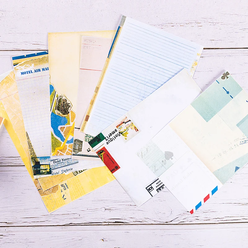 8pcs/Bag Vintage Ticket Label Tags Paper Pattern Pack for Scrapbooking Happy Planner Card Making Junk Journal Project | Канцтовары для