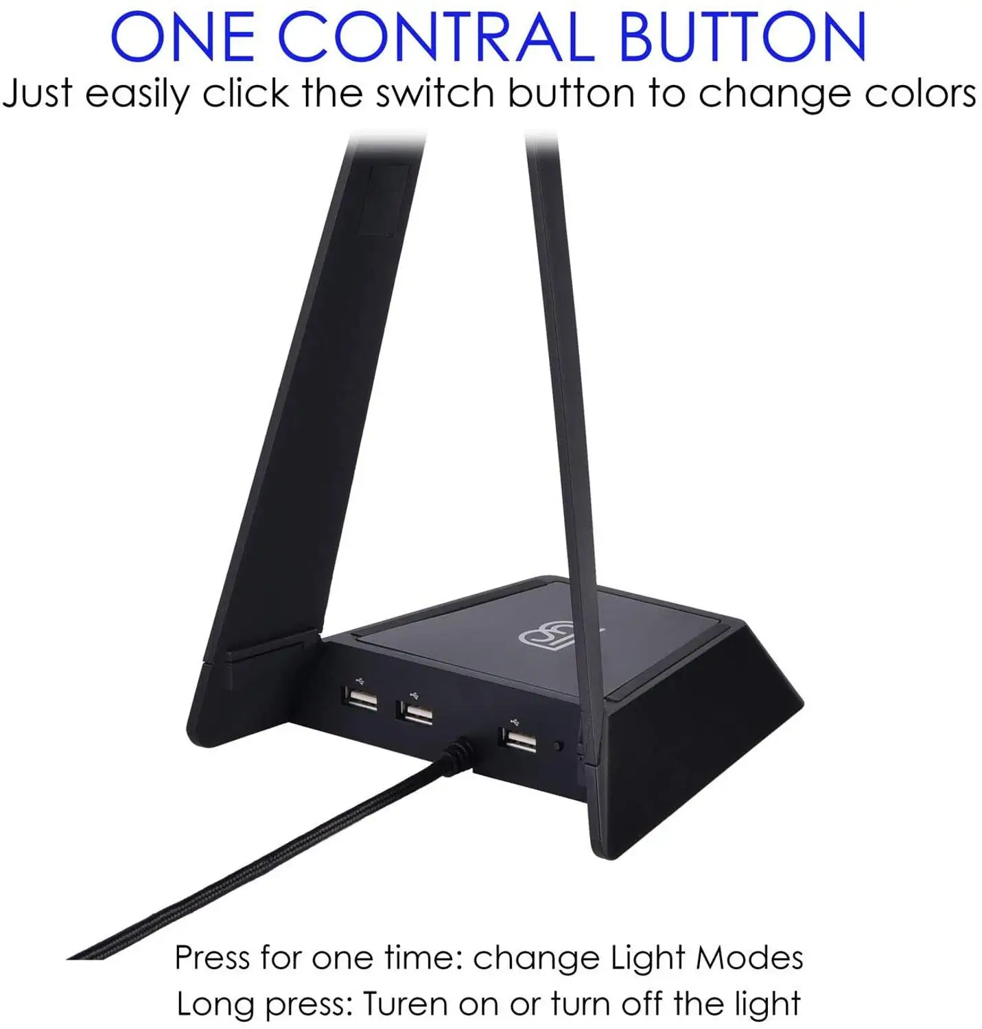 Bluesolids цветная (RGB) Подставка для наушников с 3 2 0 концентраторы USB держатель