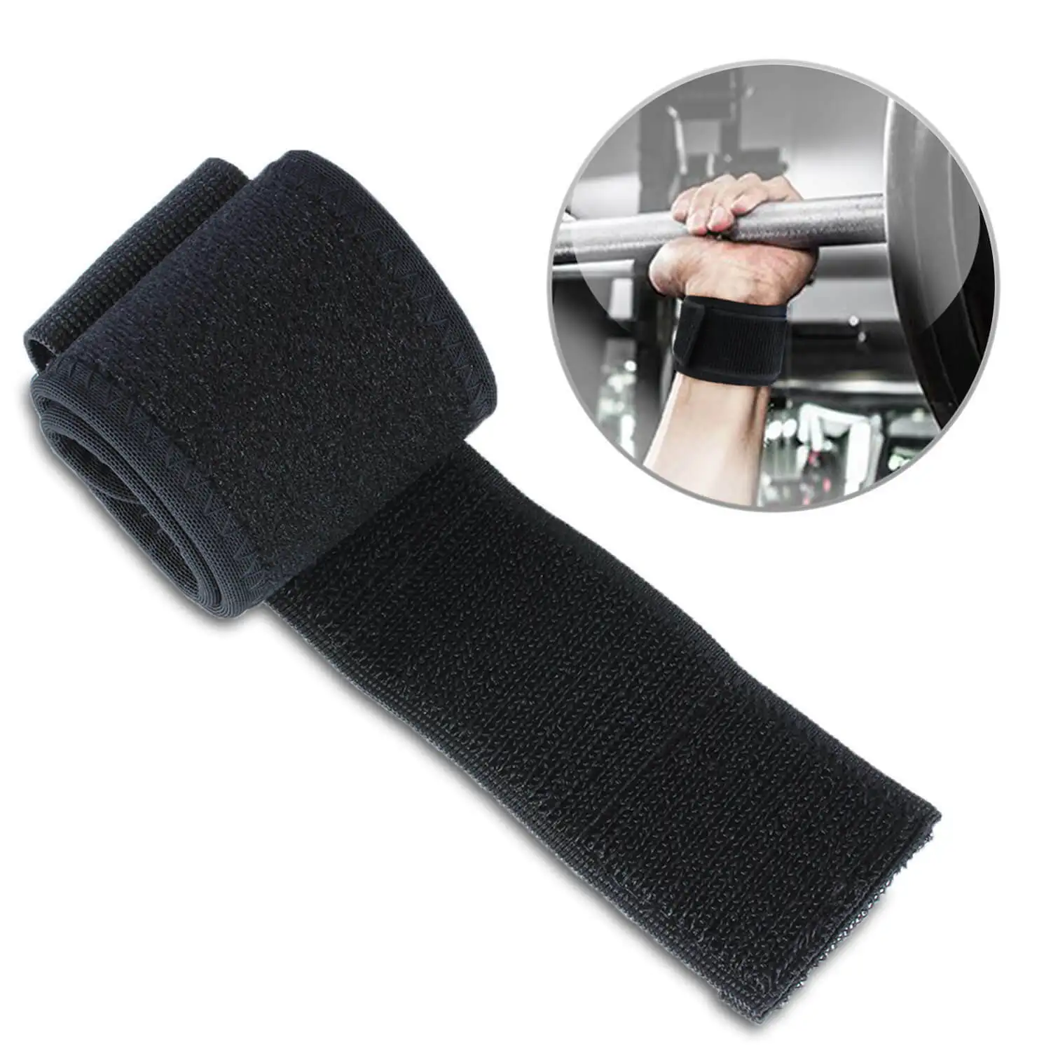 

1pair Weightlifting Wristbands Protective For Sport Gym Fitness Basketball Tennis Wrist Brace Support Strap Adjustable Bandage