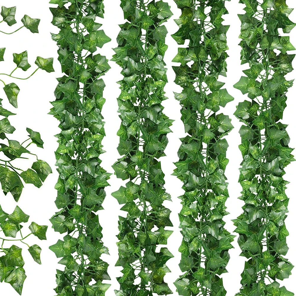 

1Pc 240cm Artificial Vine Leaves Hanging Leaf Garland Plants Diy Home Decor Green Silk Plantas Artificiales Wedding Party Decor