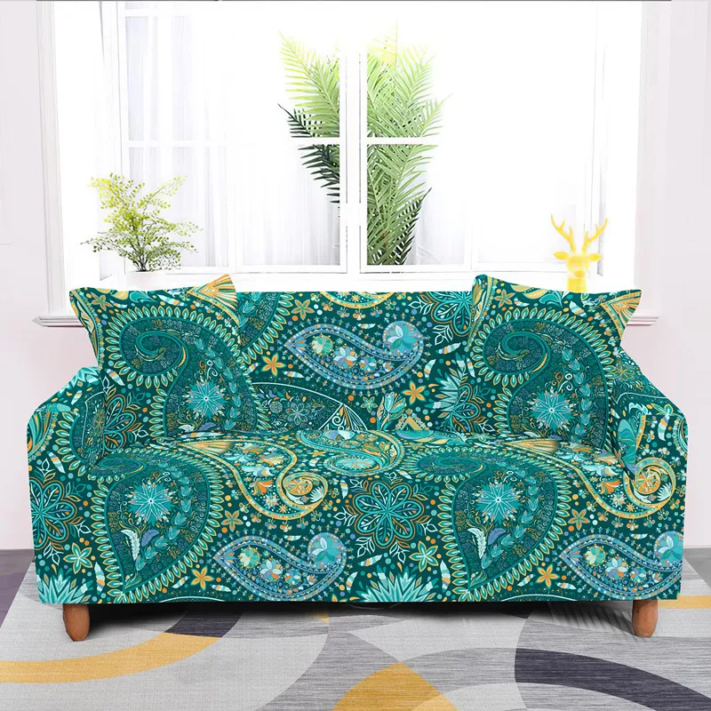 

Living Room 1/2/3/4 Seat Covering Mandala Slipcover Armchair Couch Cover furniture Protector Bohemian Elastic Sofa Covers
