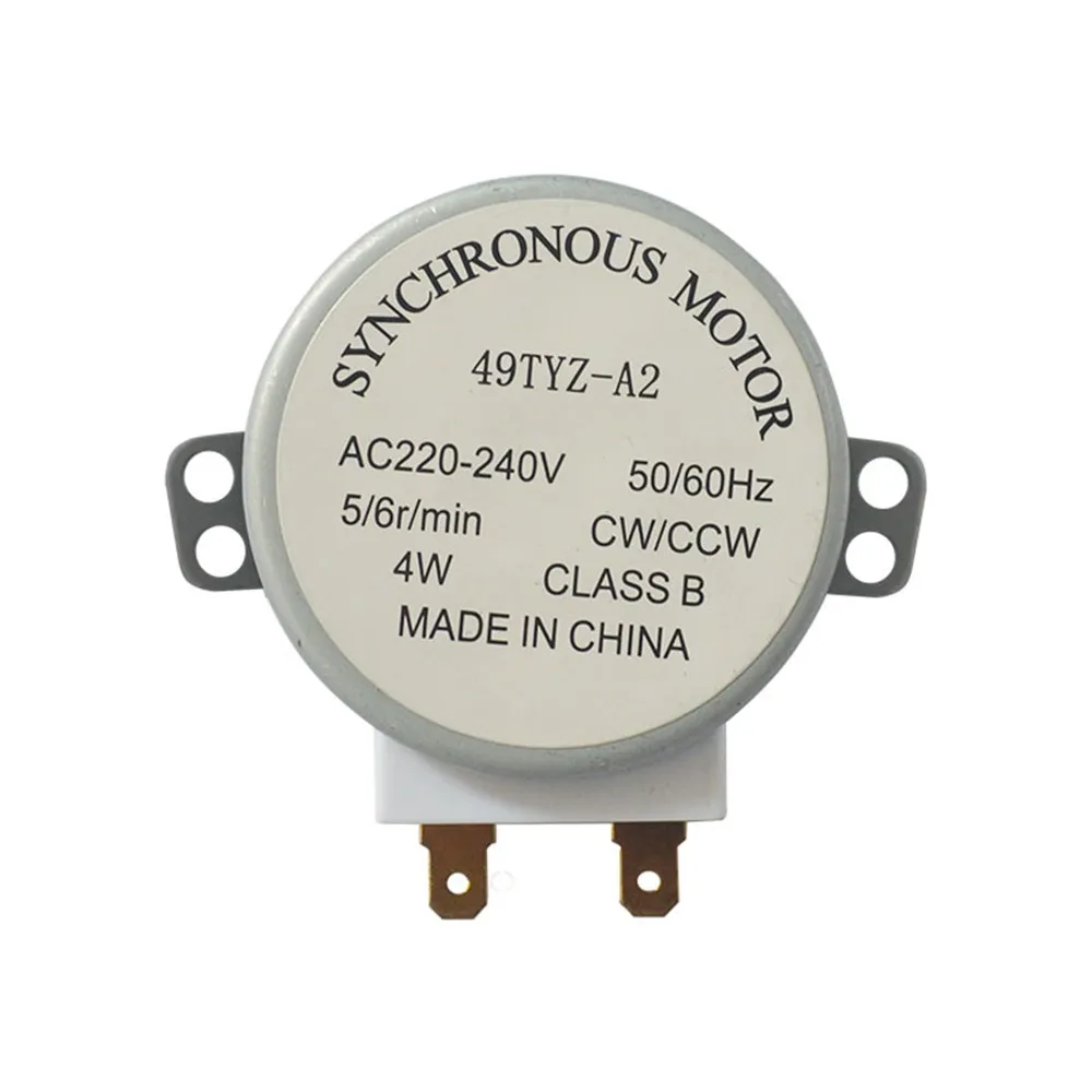 

1Pc 49TYZ-A2 4W 5/6RPM AC 220-240V 50/60Hz Synchronous Motor for Microwave Oven