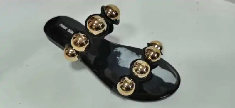 2020 Summer Metal Decoration Women Flat Slippers Platform Peep Toe Fashion Beach Outdoor Female Ladies Shoes Zapatos De Mujer