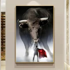 Современный домашний декор Матадор бой быка художественная живопись на холсте настенный художественный плакат и принты животных Картина без рамки для гостиной