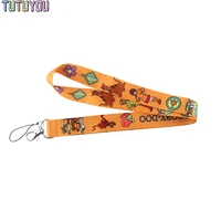 pc2347 dog cartoon key chain lanyard gifts for child students friends phone usb badge holder necklace