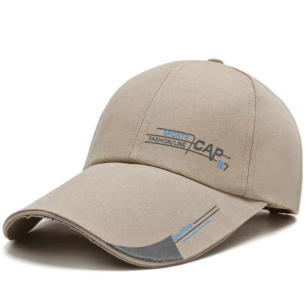 

Four Seasons Man Baseball Caps Casual Style Canvas Letter Pattern Decoration Long Brim Outdoor Sports High Quality Hats
