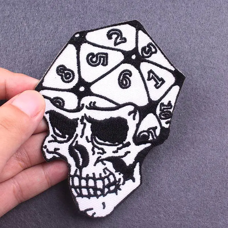Патчи с вышивкой в виде черепа стиле панк размер: 12x7 5 см | Дом и сад