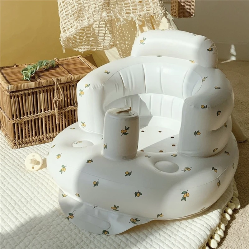 

HX5D Multifunctional Baby PVC Inflatable Seat Inflatable Bathroom Sofa Learning Eating Dinner Chair Bathing Stool