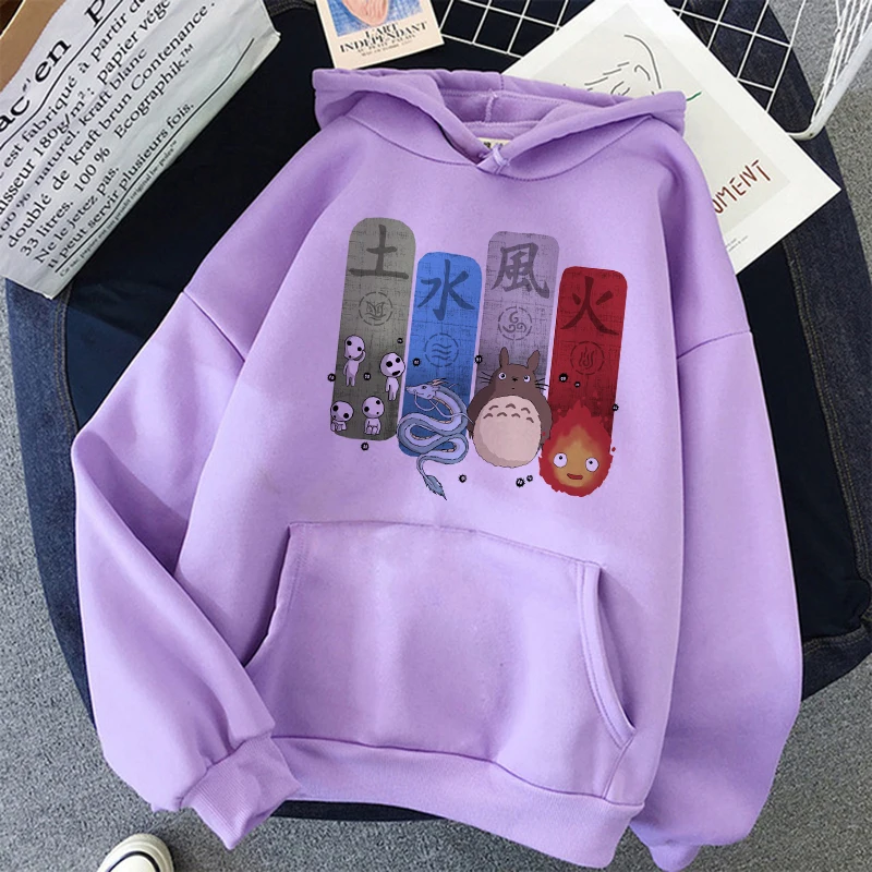 Kawaii Тоторо Studio Ghibli Унесенные призраками толстовки для женщин Ullzang в виде милого