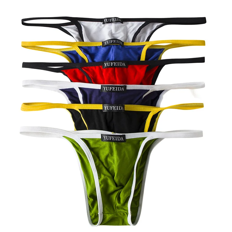 8 шт./6 шт./4 шт. сексуальные мужские стринги G струны гей бикини T back с мешочком для