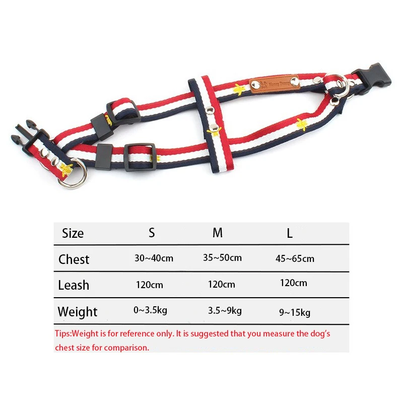 

Dog Harness Leash 2pcs Sets Fashion Bee Embroidery Teddy Collar Dog Walking Rope Chain For Small Dogs Puppy