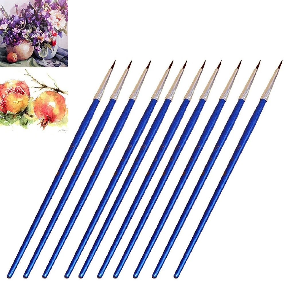 

10pcs/set Drawing For School Home Stationery Thin Student Office Art Craft Multifunction Kids Paint Brush