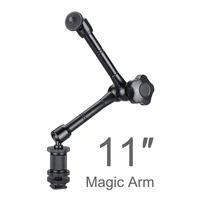 11 inch metal adjustable articulating magic arm super accessories clamp for flash lcd monitor led video light slr dslr camera