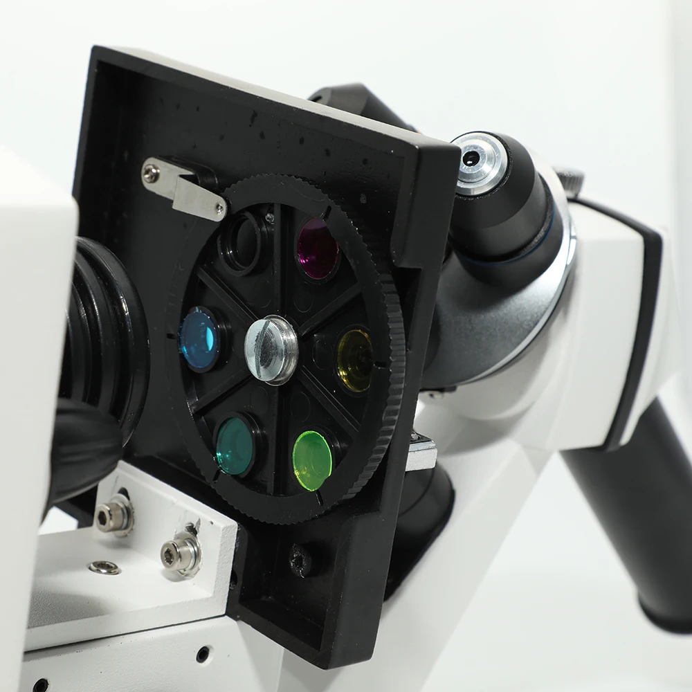 

Free Shipping Metal Monocular Biological Microscope 64X-640X with Up/Bottom LED Student Science