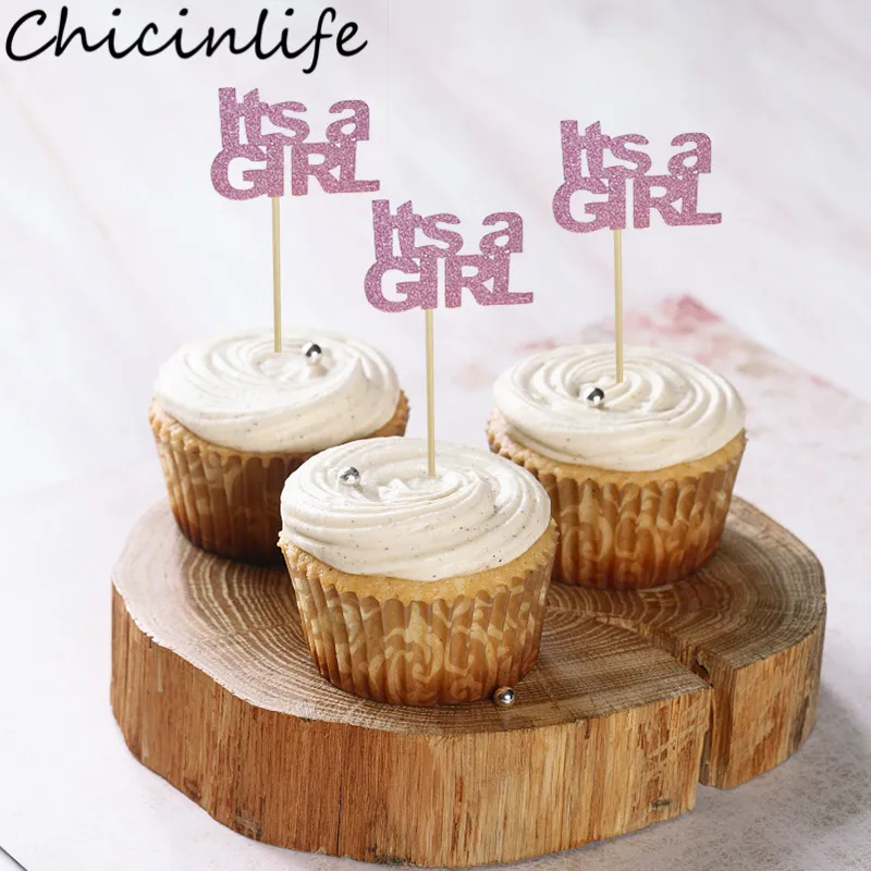 

Топперы для кексов It's A Boy/Girl, синие и розовые, 10 шт.