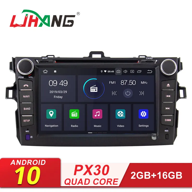 LJHANG автомобильный dvd плеер Android 10 для Toyota Corolla 2007 2011 Автомобильный мультимедийный