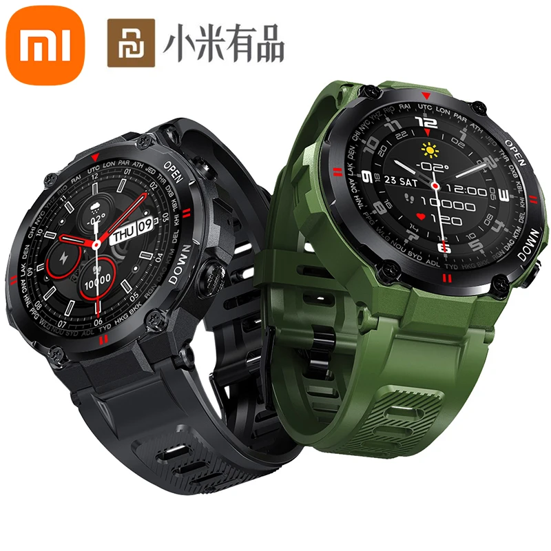 Modos de Esportes Xiaomi Relógio Inteligente Homem Bluetooth Chamada Exercício Passo Contando Vários Freqüência Cardíaca Tempo Exibição Jogar Música Ip67