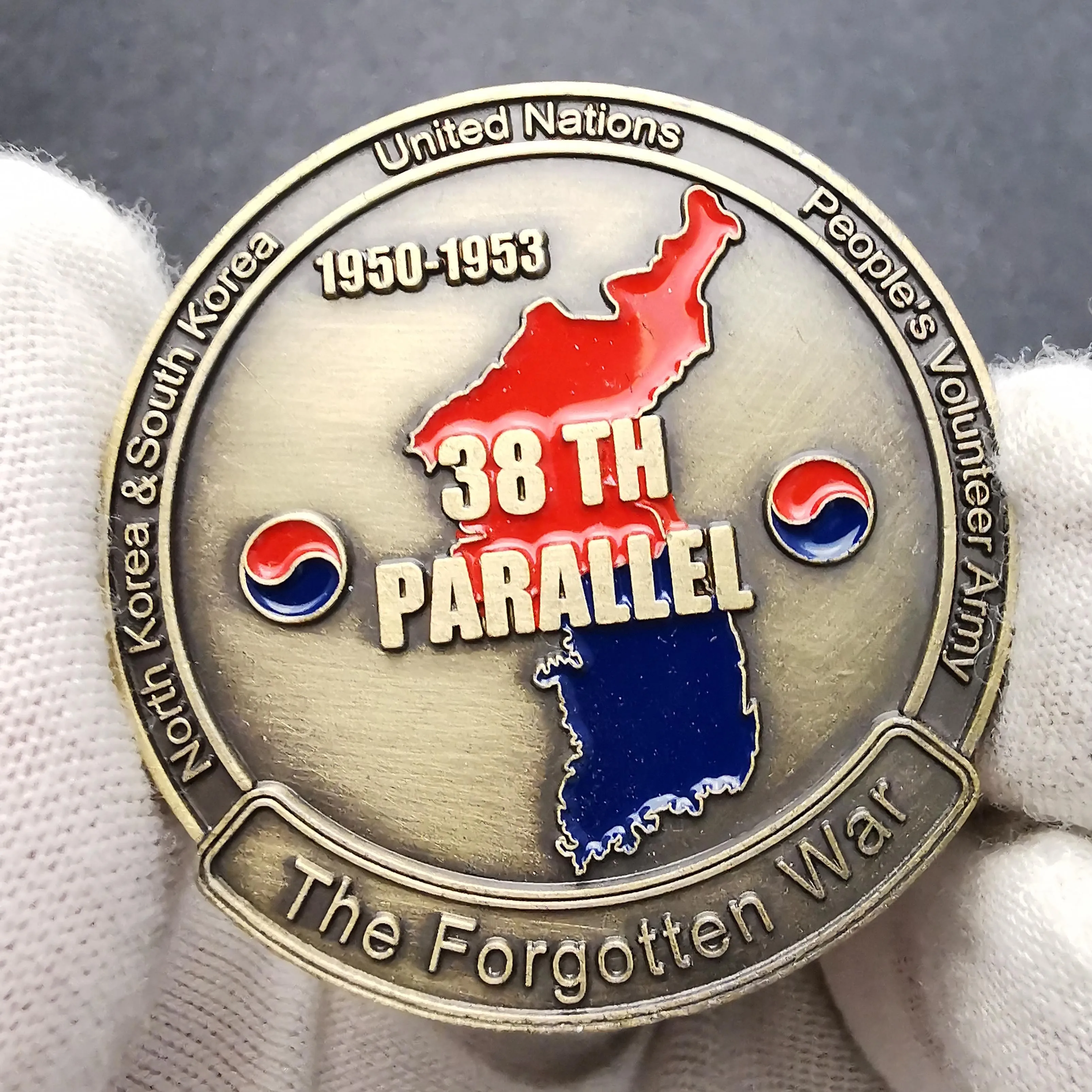 Military Challenge Coin 1950-1953 US.Army IX Corps 38TH Parallel Korean War Forgotten Commemorative | Дом и сад