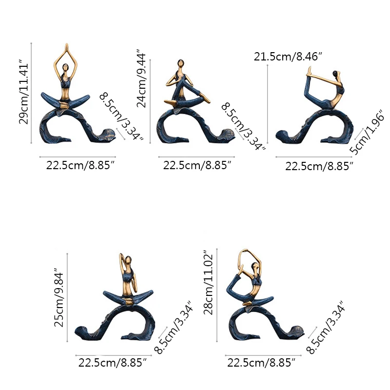 

Yoga Girl Practicing Sculpture Desk Decor Accessories Miniature Model Ornaments Crafts Home Decoration Figurines Birthday Gifts