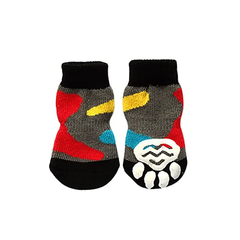 4 шт./компл. Обувь для собак милые мягкие теплые вязаные носки одежда # A|Обувь