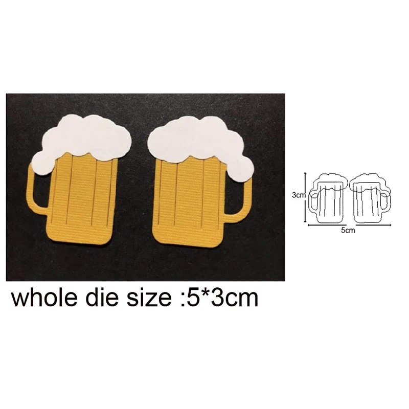 Новинка 2021 металлические штампы для пары пивная чашка трафареты сделай сам