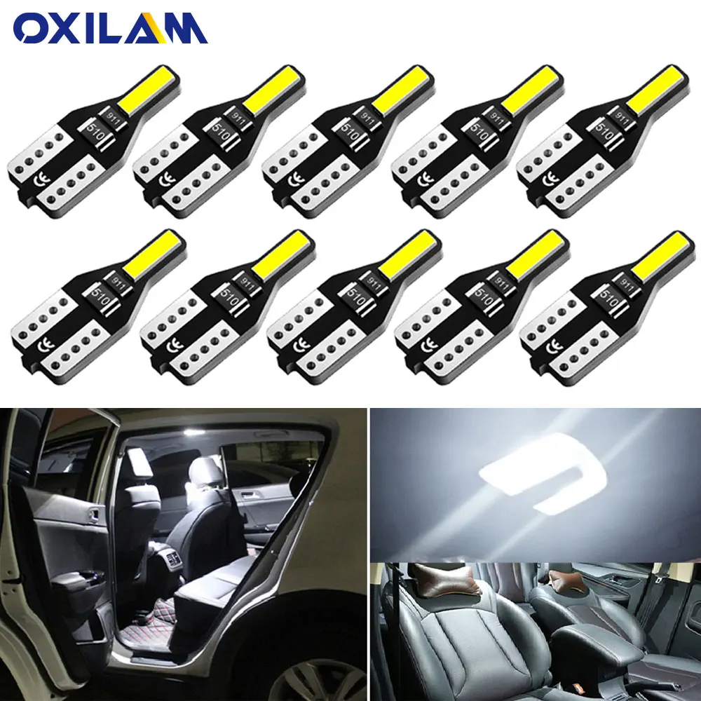 10светодиодный T10 W5W 194 Светодиодные лампы для салона автомобиля Nissan Qashqai J11 J10 X Trail