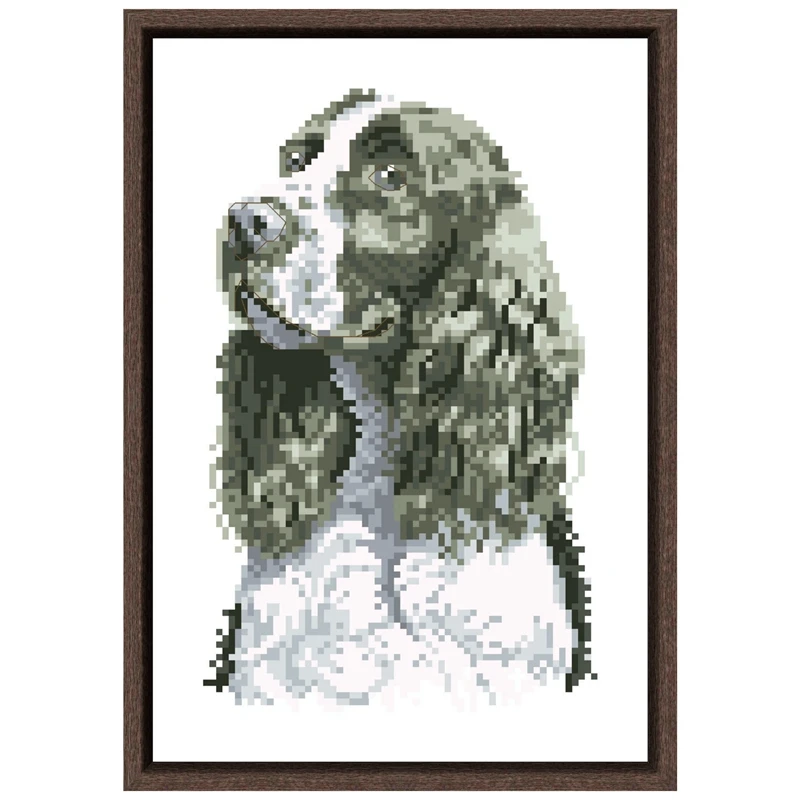 Набор для вышивки крестиком Springer spaniel наборы с собакой 18 карат 14 11 белая