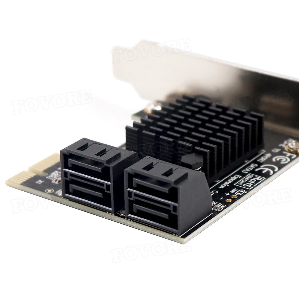 pcie sata контроллер 4 порта 6g pci e к sata3 0 рас