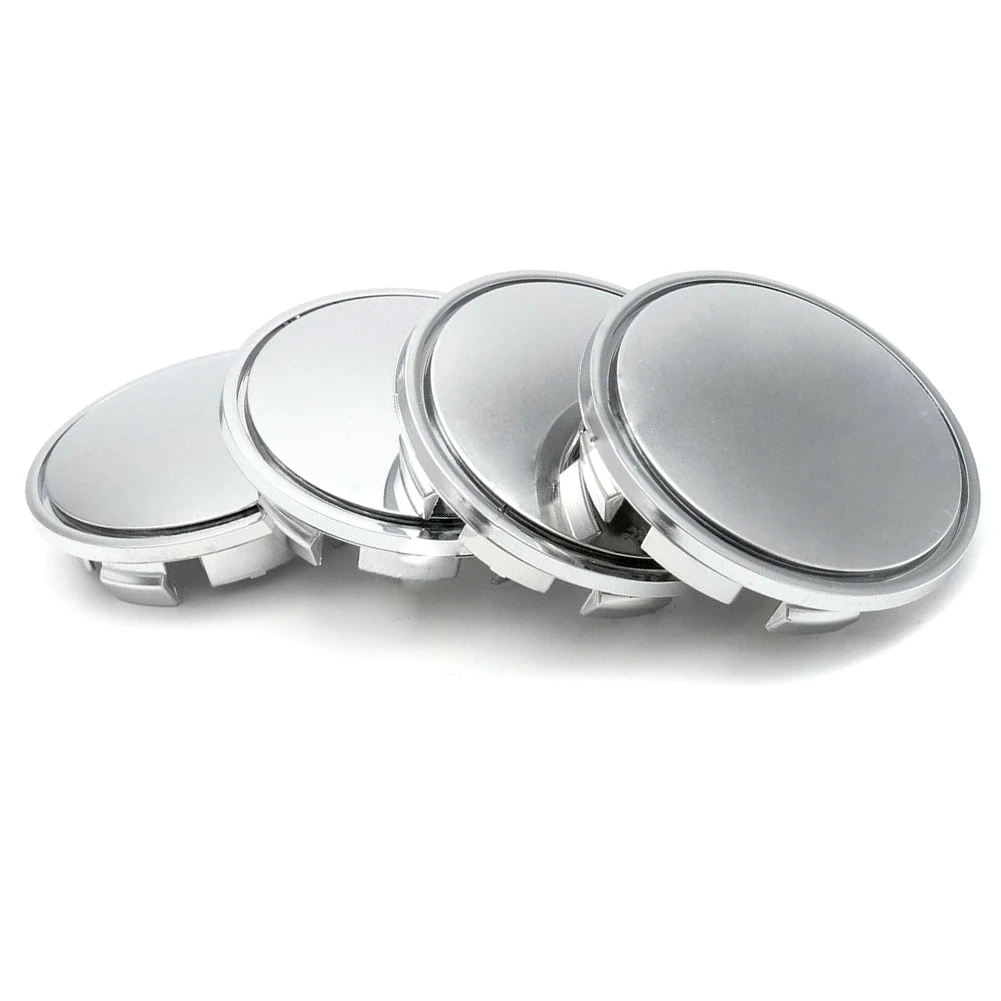 4 шт. 56 мм Серебристый Хром АБС пластик с плоской поверхностью|Колпаки ступицы| |