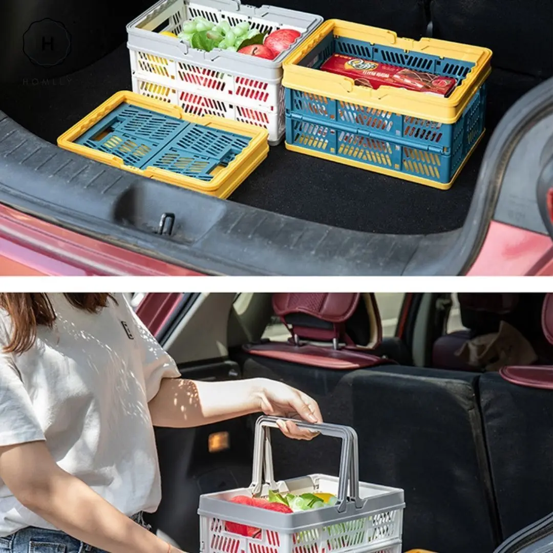 Домашние складные штабелируемые ящики для хранения корзина с ручкой | Дом и сад