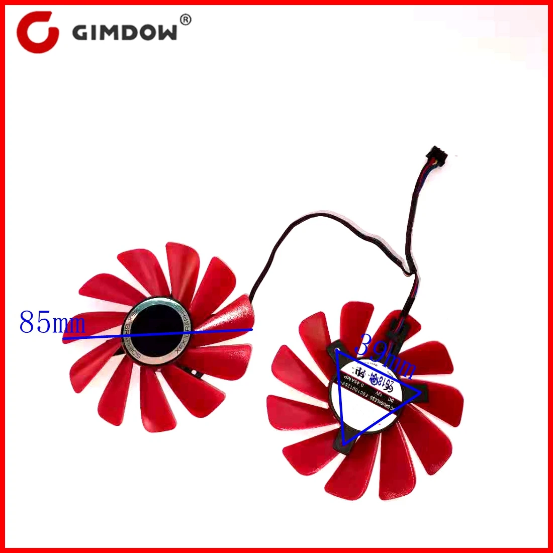 

FDC10U12S9-C 4pin 85mm 2pcs/lot for XFX RX-570-RS RX-580-RS RX480 RX470 RX574 RX578 graphics card fan
