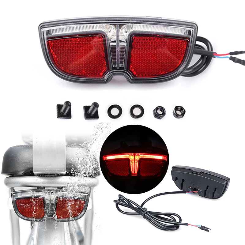 

E Bike LED Lamp 6V Headlight Taillight Night Riding Warning Light For Bafang Mid Drive Motor Rear Light Waterproof Safe Riding