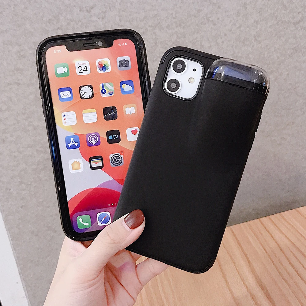 Карамельный цвет 2 в 1 чехол для телефона на iPhone 11 Pro XS Max XR X 10 PC s Coque беспроводные