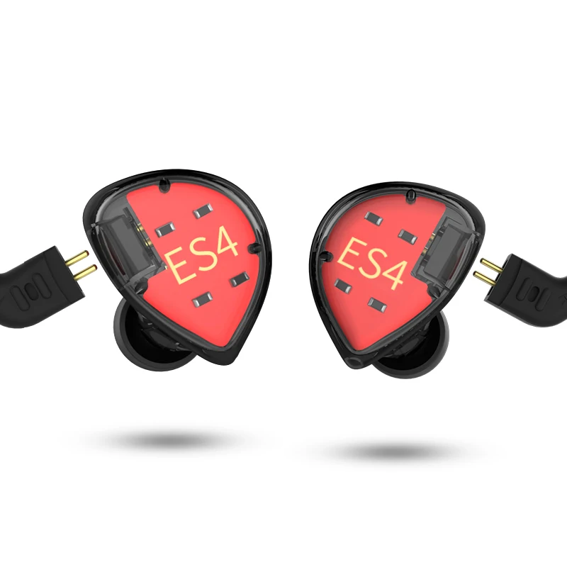KZ ES4 красочные BA + DD наушники гибридные HIFI бас шумоподавление с кабелем ZST ZS10