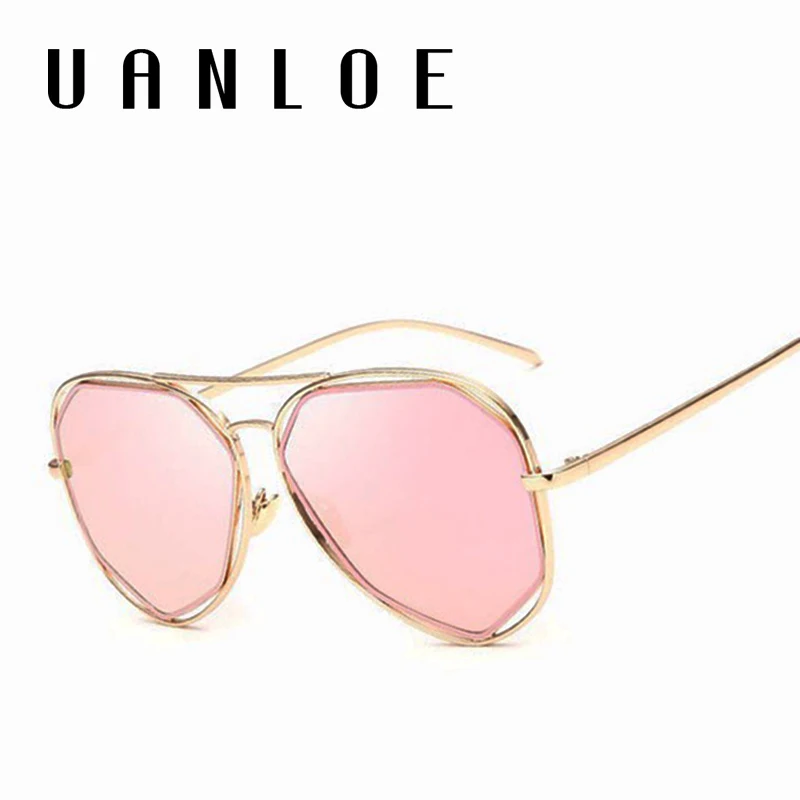 Мужские и женские шестиугольные очки авиаторы UANLOE брендовые дизайнерские