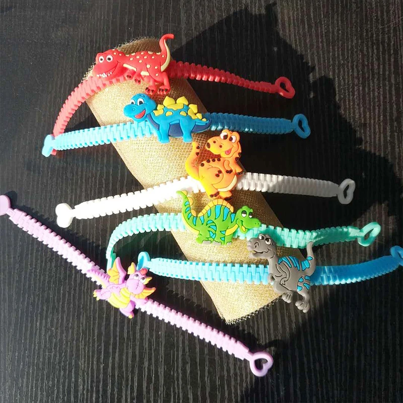 Браслеты с мультяшным динозавром 6 шт./лот товары для дня рождения набор вечерние