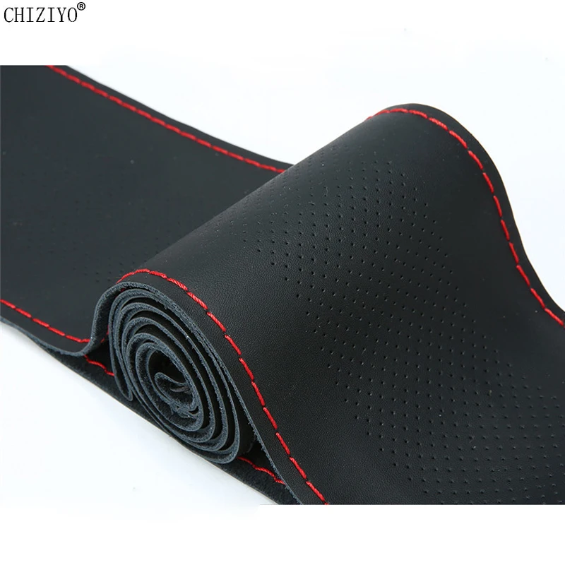 Оплетка для руля 38 см из чехол рулевого колеса автомобиля натуральной кожи