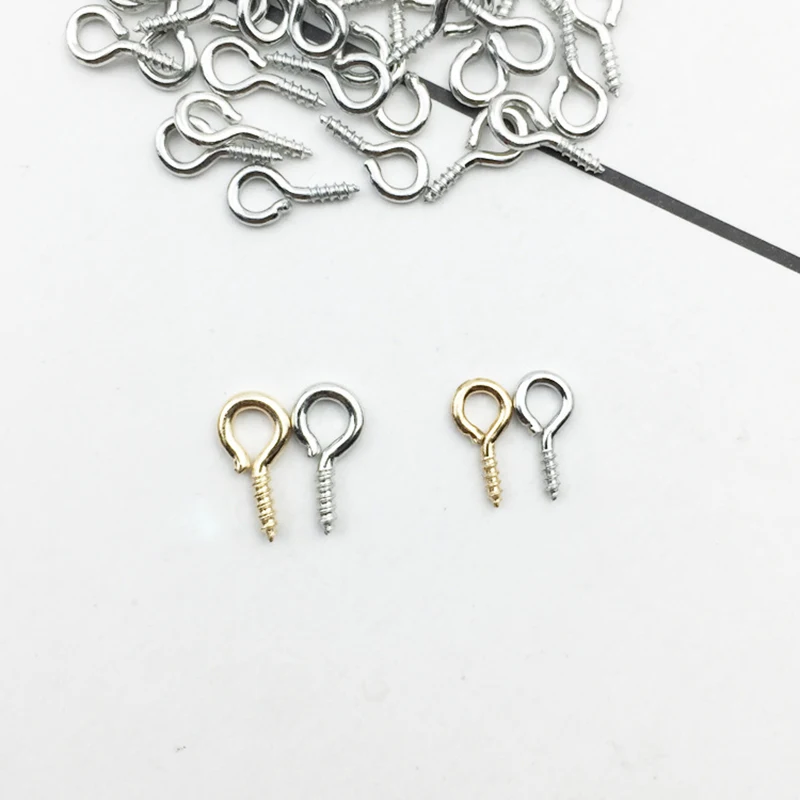 

100pcs/lot 8/10mm Small Sheep Eyes Nail Screw Jewelry Accessory Claw Nails Beaded Gold/Silver Pendant DIY Jewelry Finding YZ570