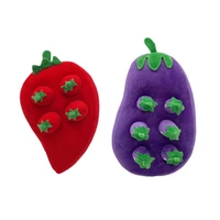 dog plush toy pepper eggplant shape plucking radish toy crystal cotton vegetable stuffed toy soft safety dog chewing toy