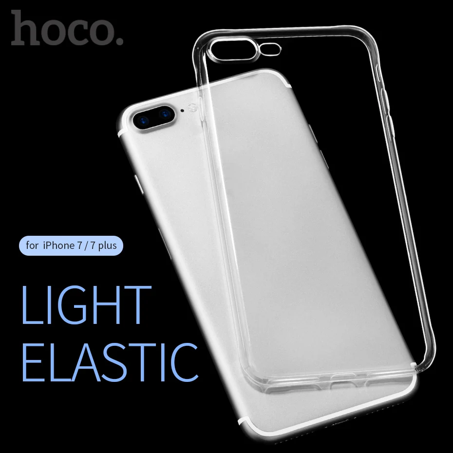 HOCO мягкий прозрачный чехол для iPhone 7 8 Plus силиконовый телефона Ультра тонкий