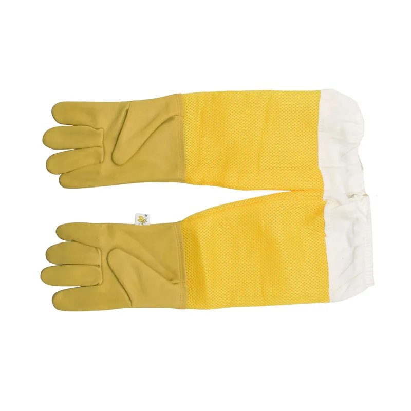 Перчатки для пчеловодства защитные перчатки дышащие желтые сетчатые белые из