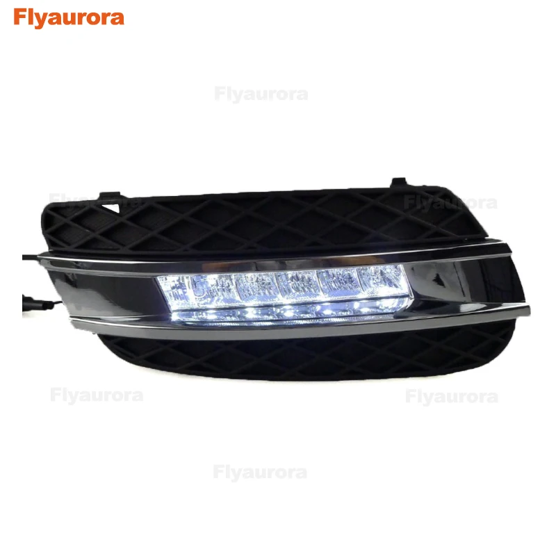 Для Mercedes Benz W164 ML280 300 ML320 ML350 500 светодиодный Габаритные огни белый 2009-2011 Водонепроницаемый внешний светодиодный противотуманная панель лампы