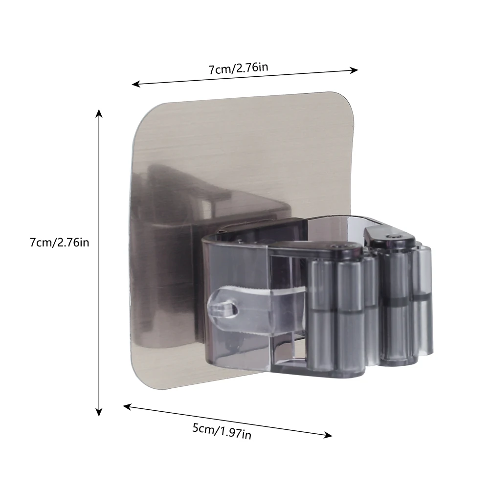 

Self Adhesive Hooks Wall Mounted Mop Organizer Bathroom Waterproof Holder Storage Rack Brush Broom Hanger Multi-Purpose Grippers