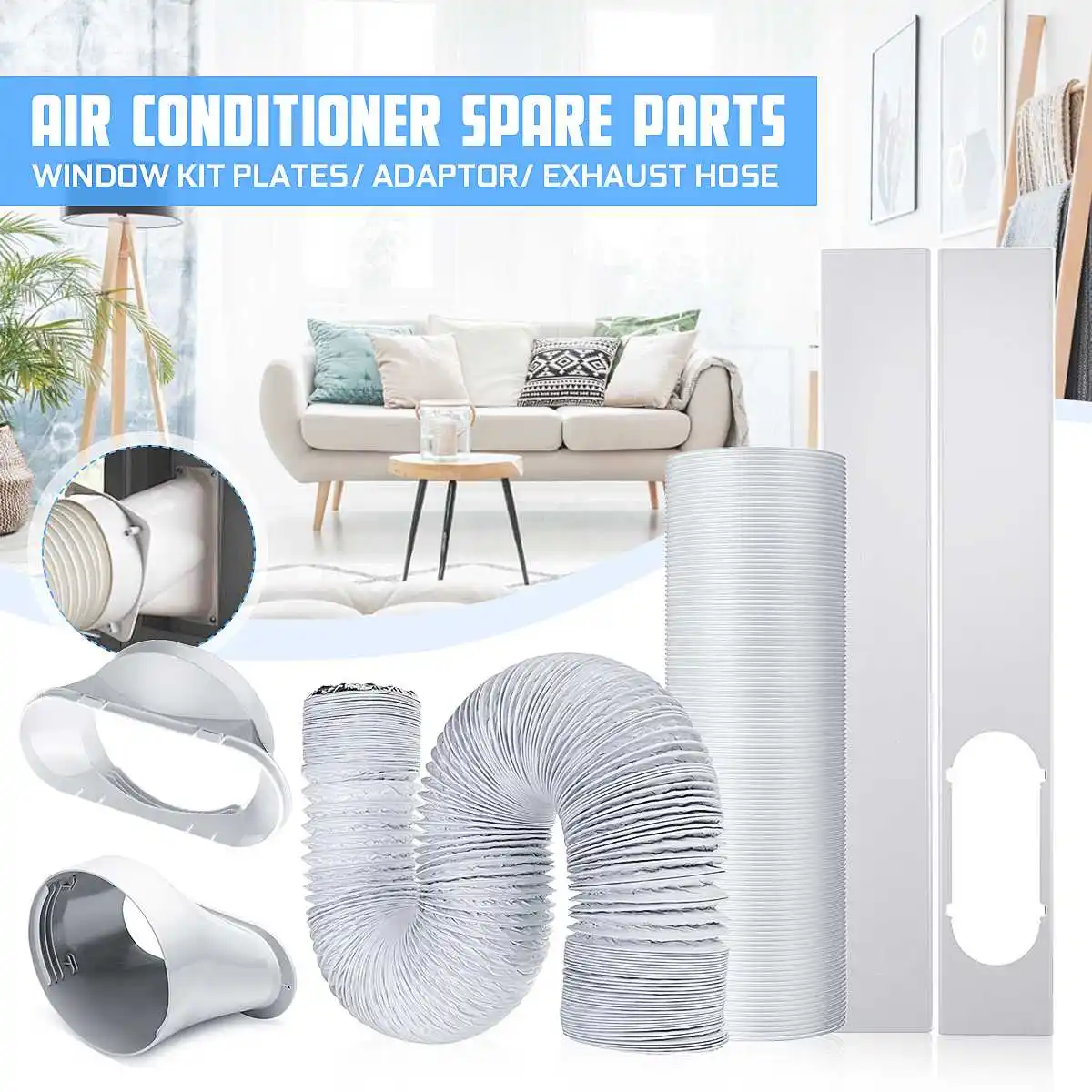 

Portable Air Conditioner Accessories Window Plate Door/Window Seal Cloth Adaptor Exhaust Hose Tube Mobile Air Conditioner Parts