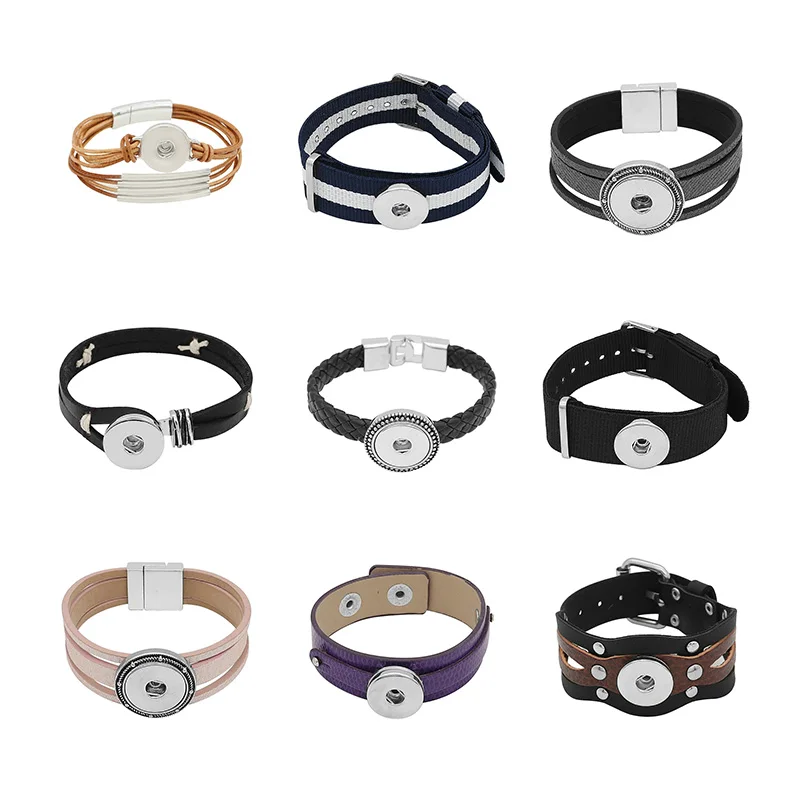

New Fashion 20mm 18mm Snap Button Bracelet DIY Jewelry 5pcs/lot KD3010