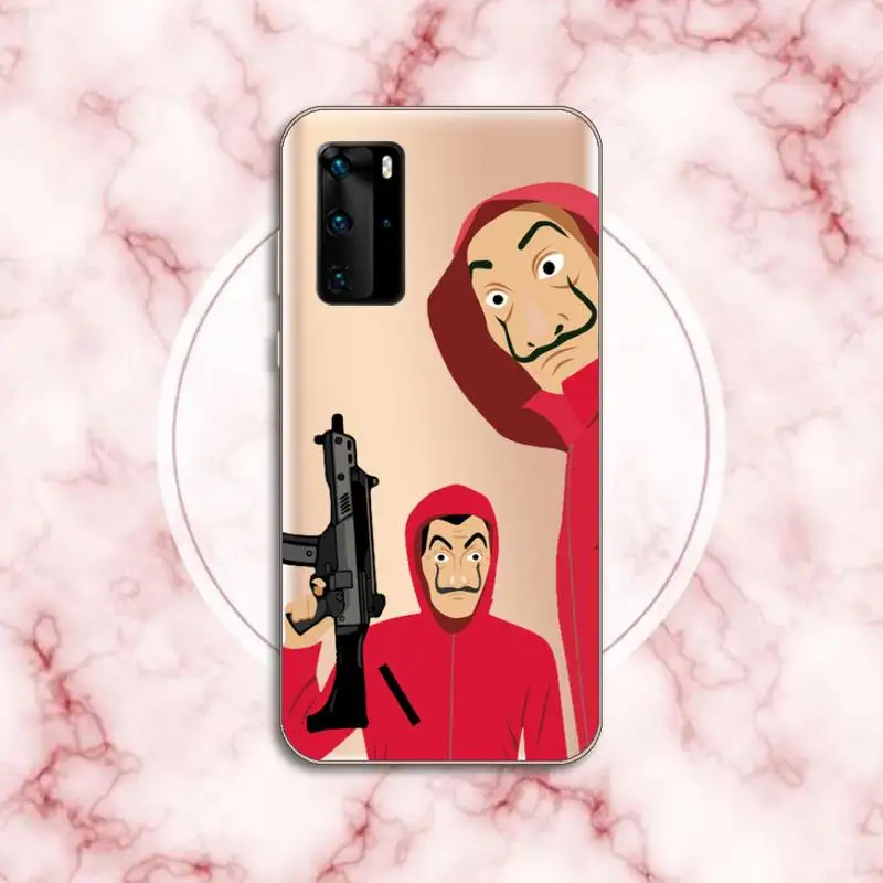 

TV Money Heist House Paper Phone Case Transparent for Huawei P20 P30 P40 lite pro P smart 2019 honor 8x 10i
