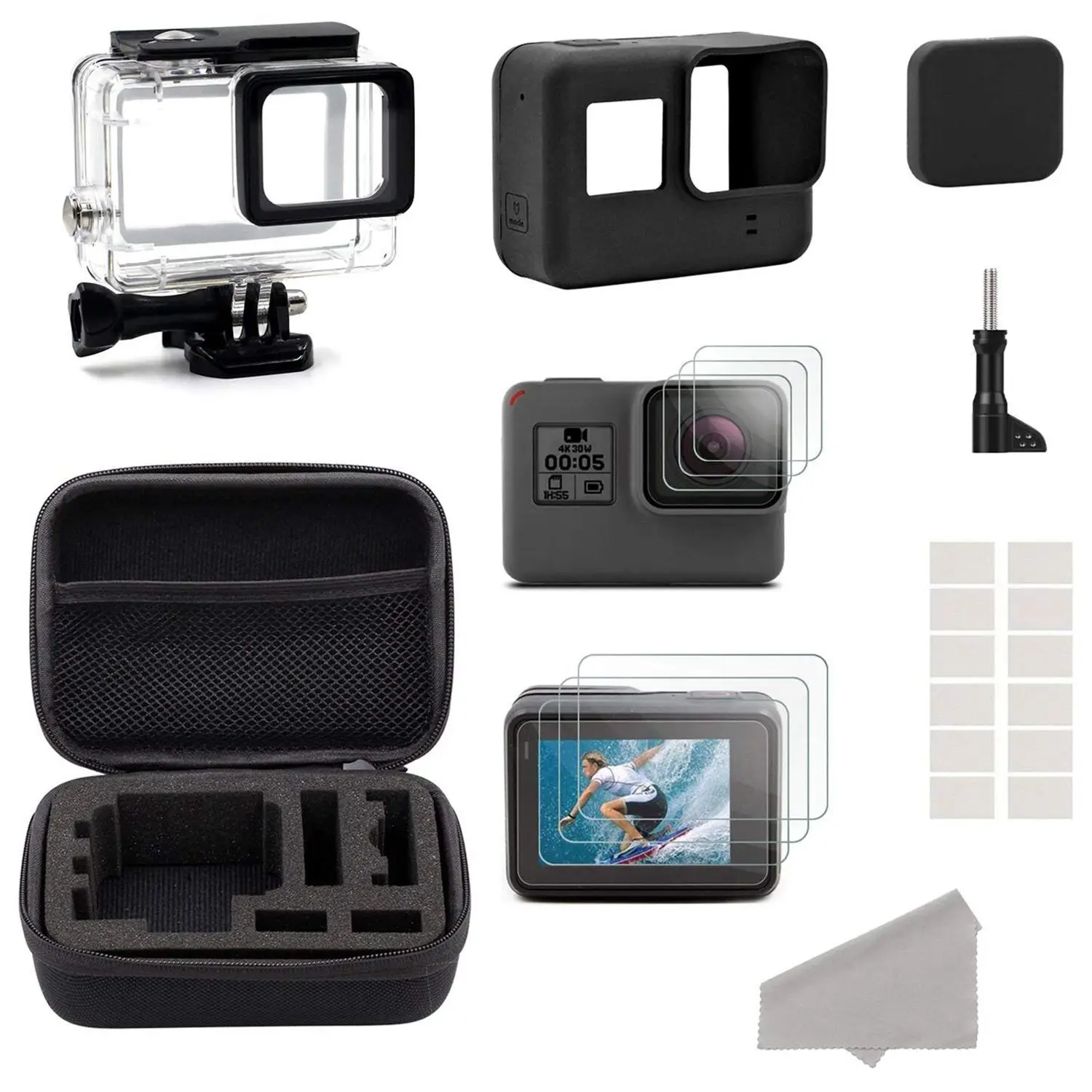 Горячие аксессуары для GoPro Hero HD (2018) /6/5 черный Стартовый Набор Дорожный Чехол +