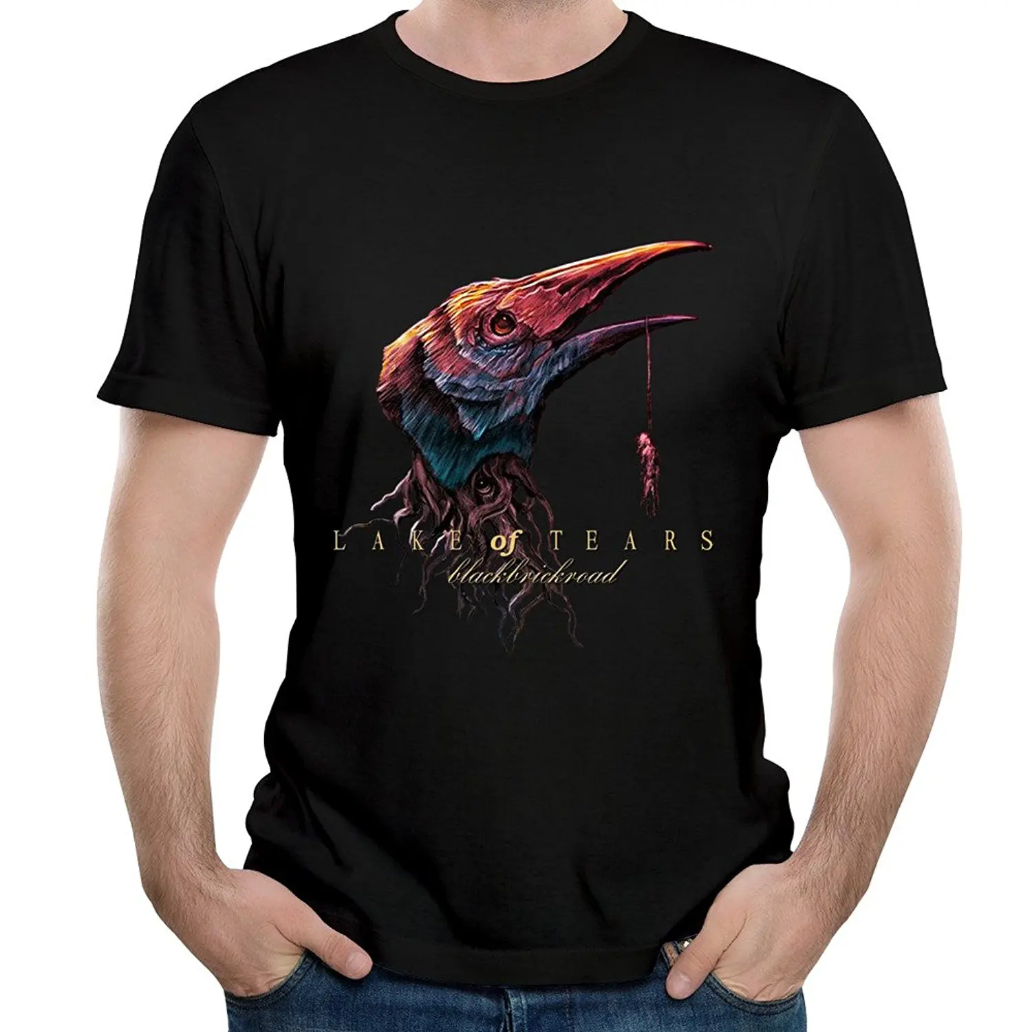 Мужская Тяжелая металлическая футболка с рисунком озера слез песни языческая