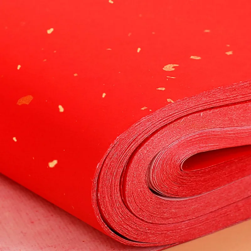 

Chinese Spring Festival Couplets Red Xuan Paper for Lucky Money Envelope Paper Cutting Thicken Calligraphy Paper Red Xuan Paper