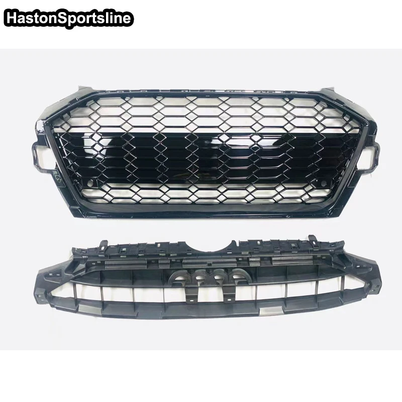 

A4 B10 Not Logo Style Front Honeycomb Hood Grill Grille for Audi A4 Standard Bumper 2021UP Car Styling Accessories